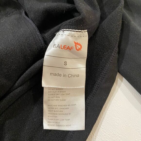 Baleaf Black Fleece Lined Quarter Zip Pullover with Pink Zippers Size S - Picture 3 of 8